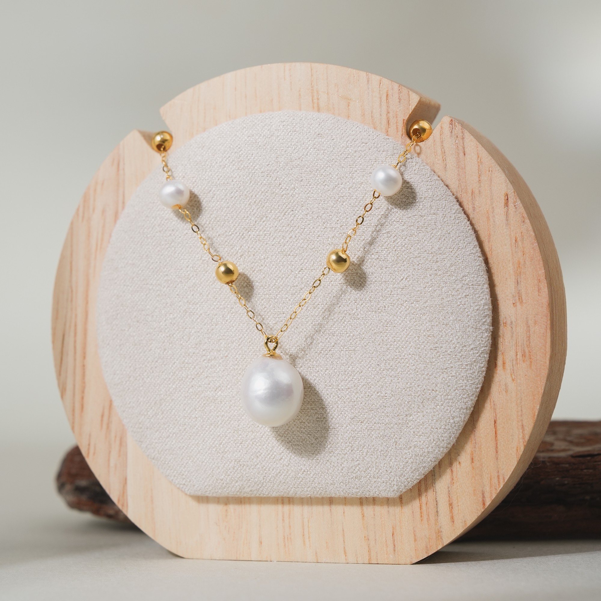A557-45 5-11mm pearl pendant necklace