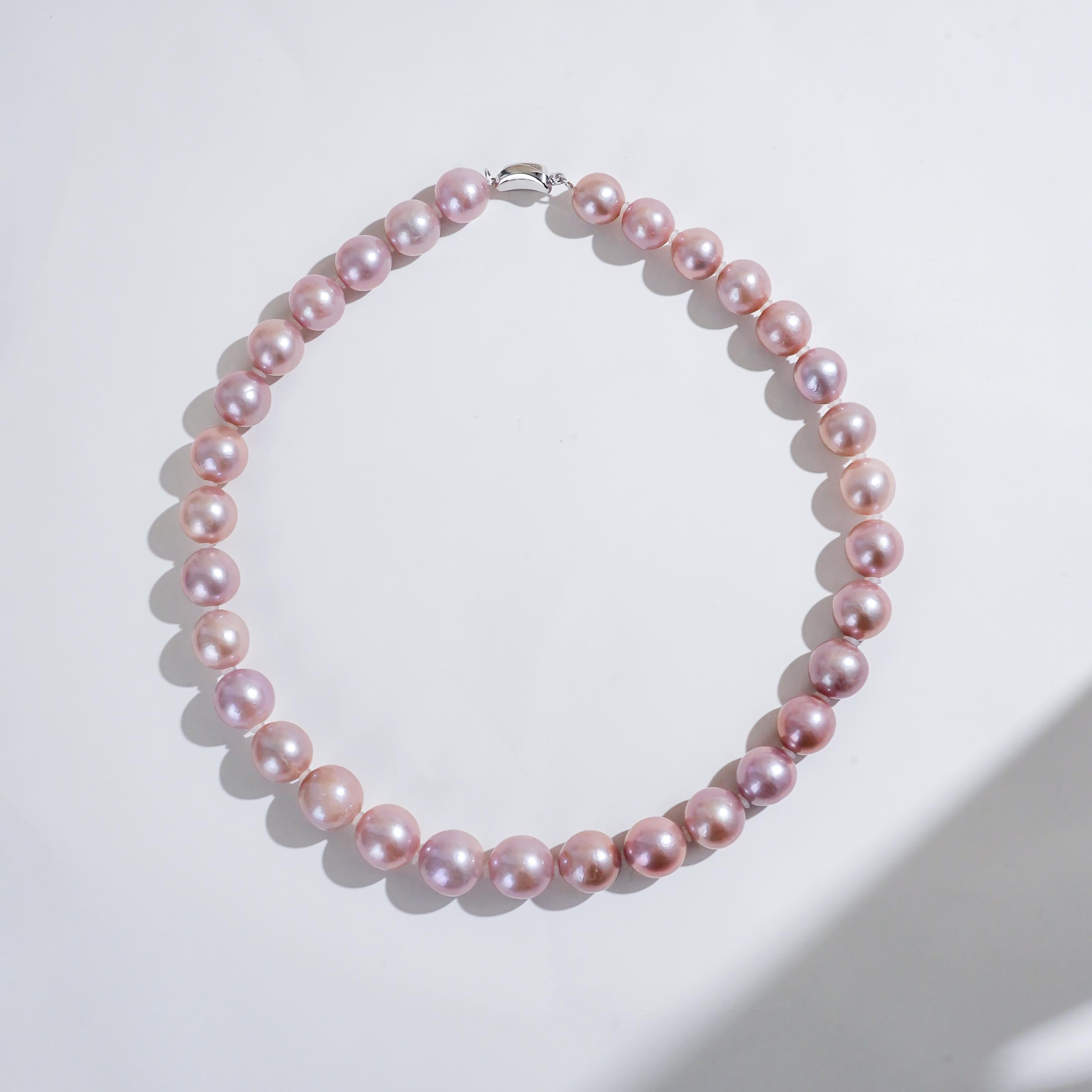 Purple Waltz YA309-45-Z 11-13mm Pearl necklace fresh water pearls for birthday/anniversary/holiday /retirement/ graduation presents