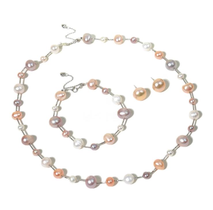 T44-T 5-12MM Pearl Sets S925 fresh water pearls