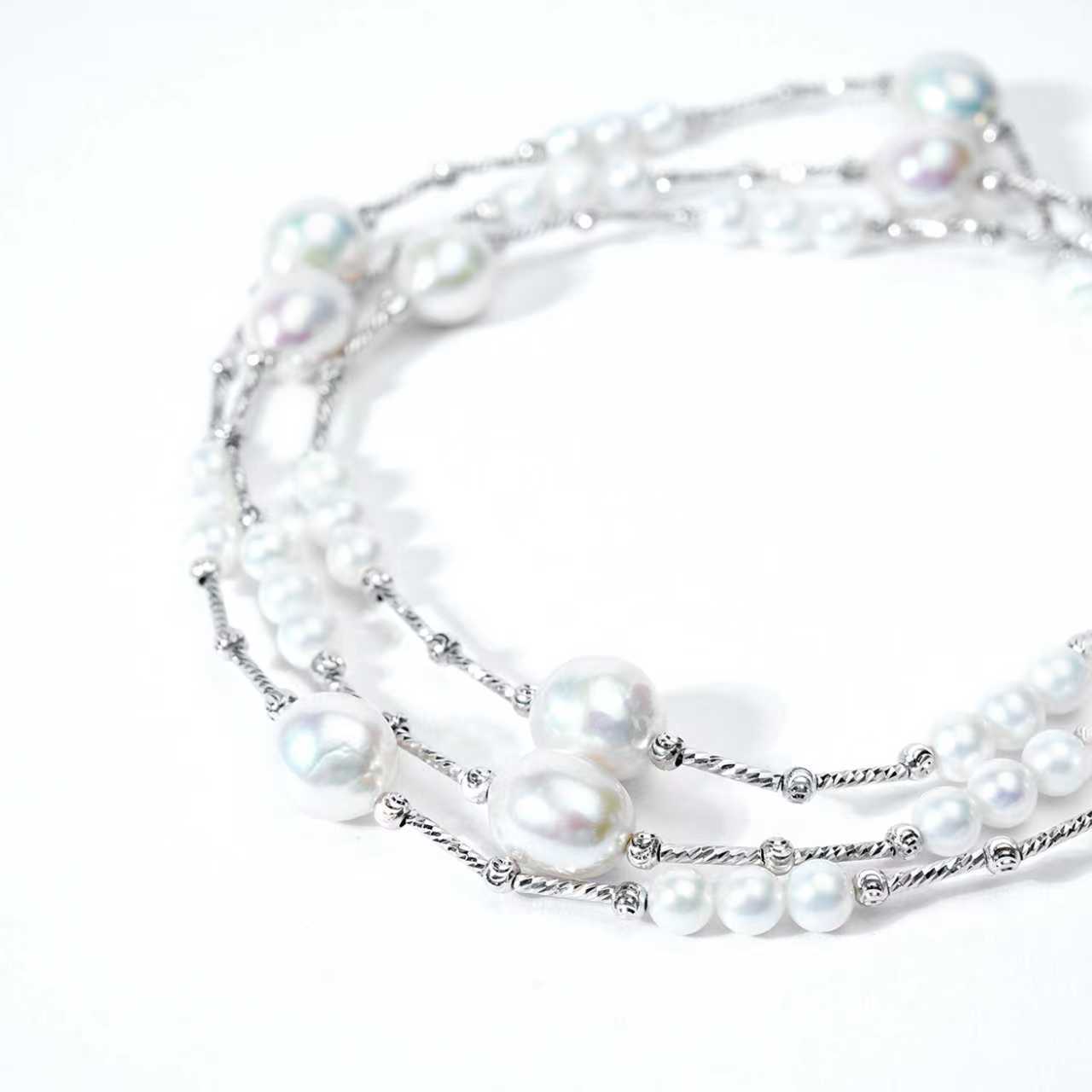 SYA099-109 5.5-20mm  Nature Fresh Water Pearl Necklace