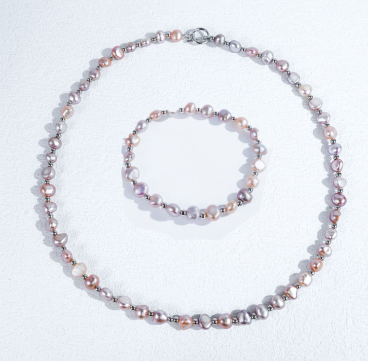 TK189-Z 7-8mm  Nature Fresh Water Pearl Necklace