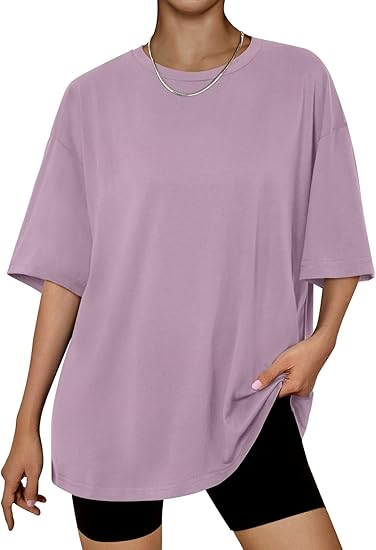 Maglietta estiva oversize da donna, alla moda, fitness, taglie forti, a maniche corte