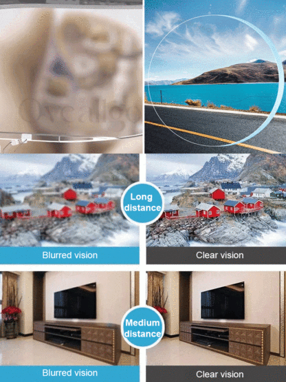 Anti blue light zoom reading glasses