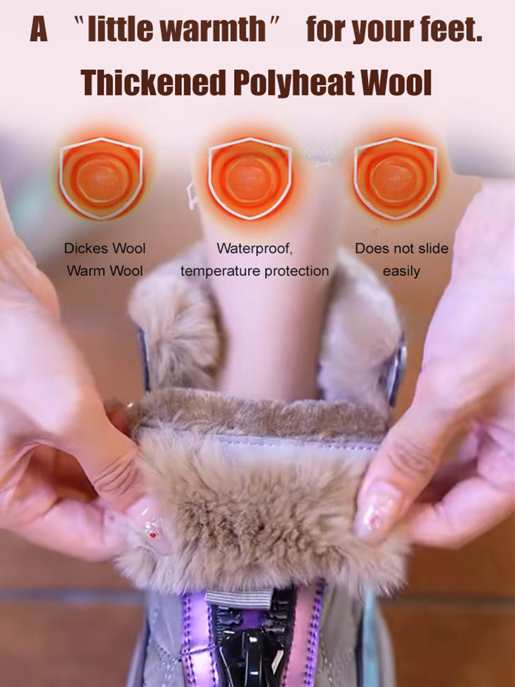 Cold-resistant sheepskin boots for temperatures down to -30°C