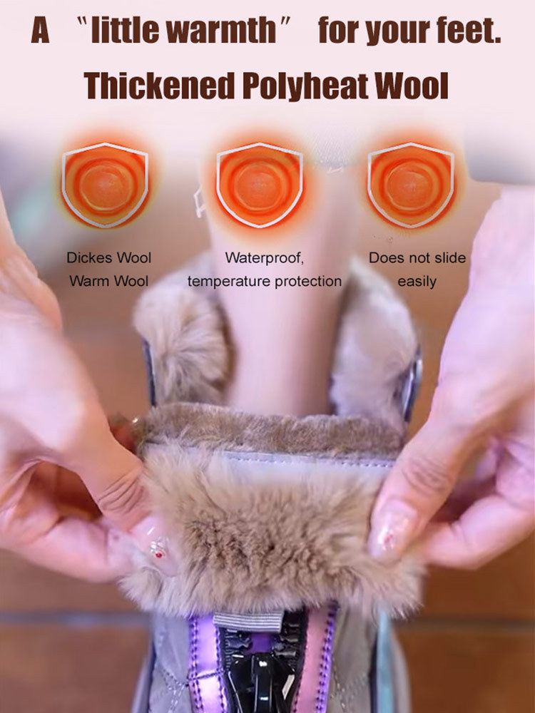 Cold-resistant sheepskin boots for temperatures down to -30°C