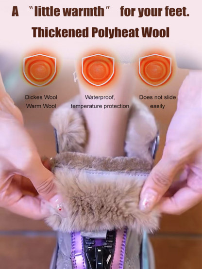 Cold-resistant sheepskin boots for temperatures down to -30°C