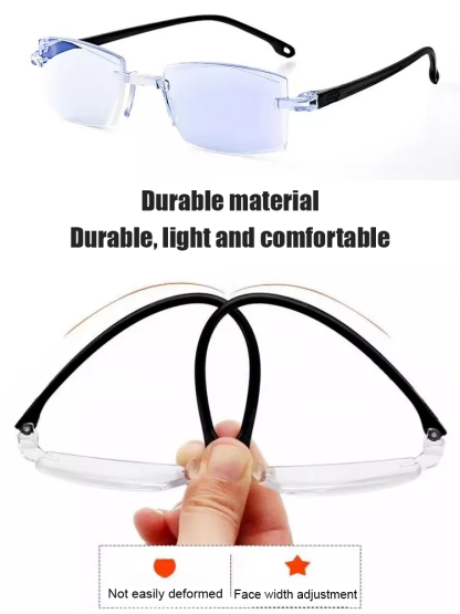 Anti blue light zoom reading glasses