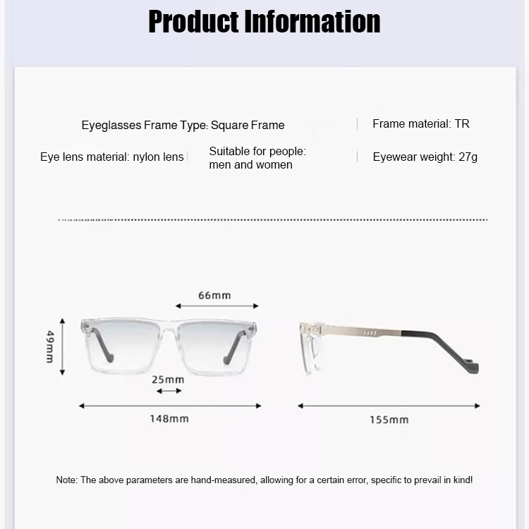 Photochromic Flat Lens Sunglasses for Men