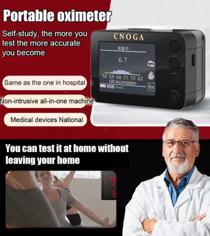 Measure blood sugar, blood pressure, and oxygen levels in 5 seconds with 99% accuracy and a 10-year warranty