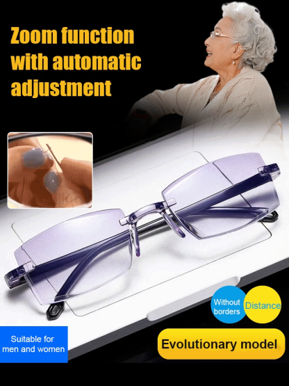 Anti blue light zoom reading glasses