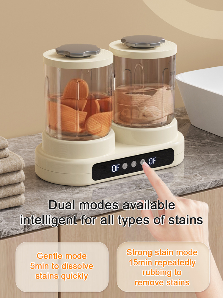 Dual-Tub Mini Washer for Intimates ❤ Wireless Sterilization & No Installation