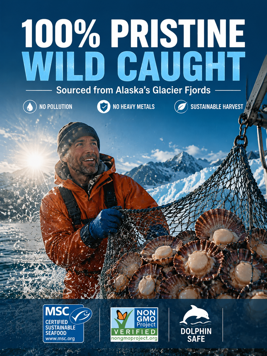 【 TODAY ONLY: Buy 1 Get 1 Free!】🌶️ Wild Alaska Ready to Eat Wild Scallops | High Protein Keto Snack 🐚