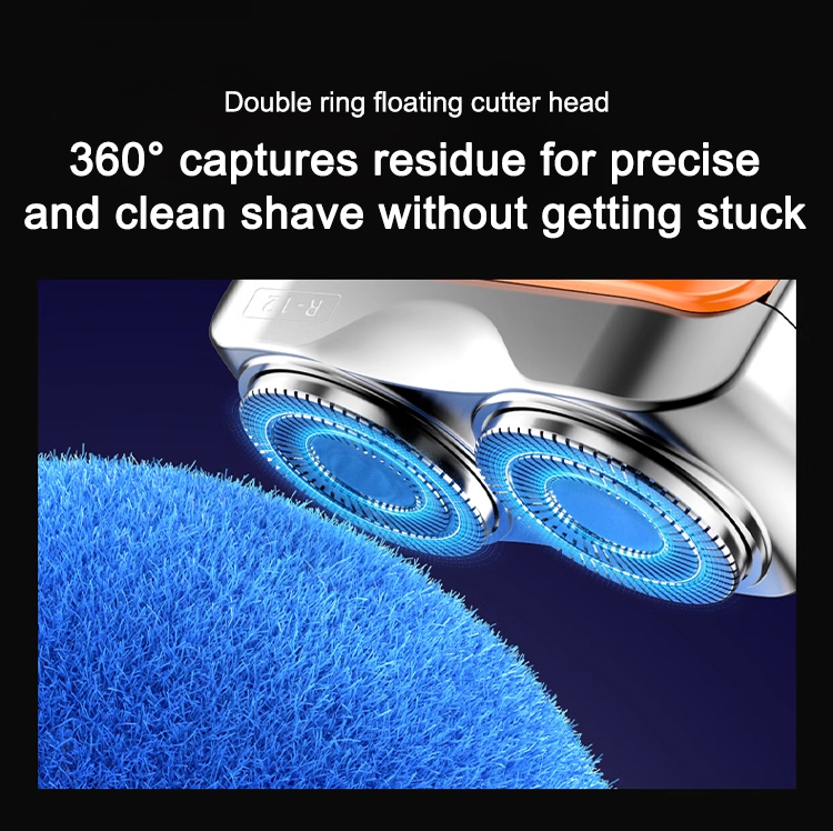 【10-Year Free Replacement】Rotating Dual-Ring Electric Shaver ❤️ Annual Charging·Fully Washable