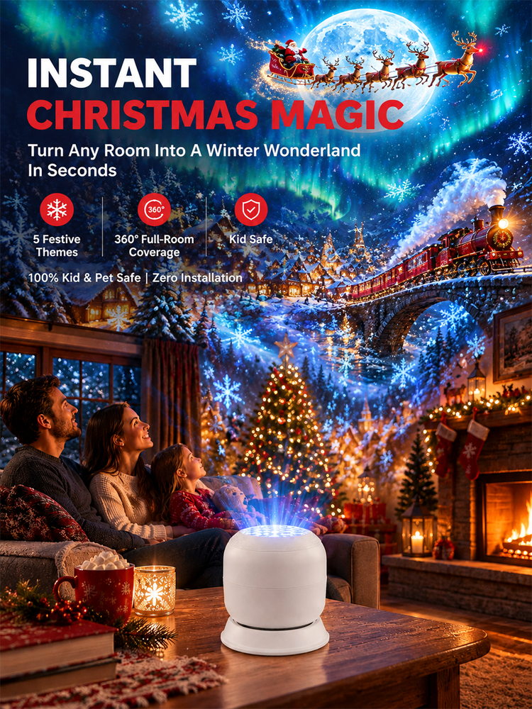 🎄【 TODAY ONLY: Buy 1 Get 1 FREE! 】👉 Magic Christmas Scene Projector Lamp | Instant Festive Holiday Decor