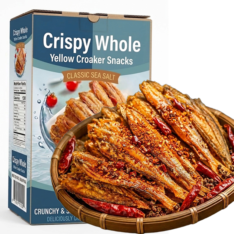 【One bag / 150 fish】Ready-to-eat crispy and delicious dried yellow croaker 🐟 Non-fried, low-calorie|Low sodium