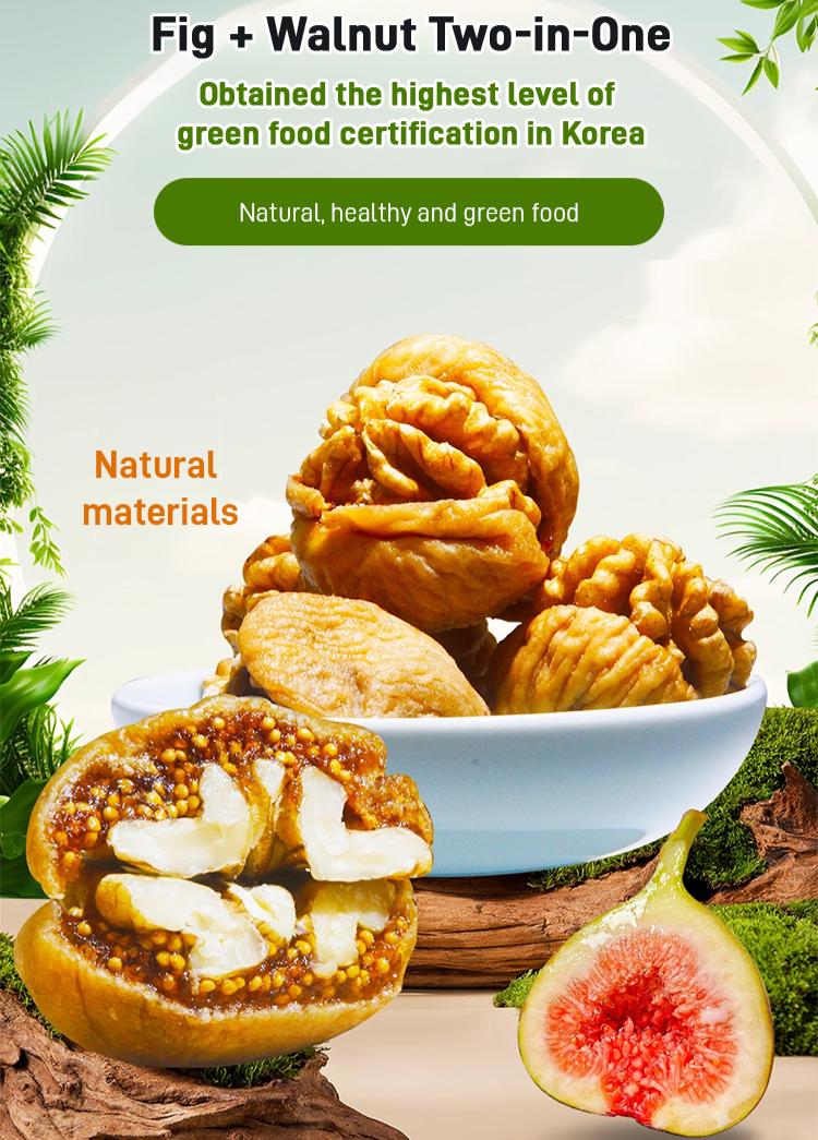 【California Direct Sales · Limited Stock 】Dried Figs with Walnuts ❤️ California Walnuts + Rio Grande do Sul Brazil Figs
