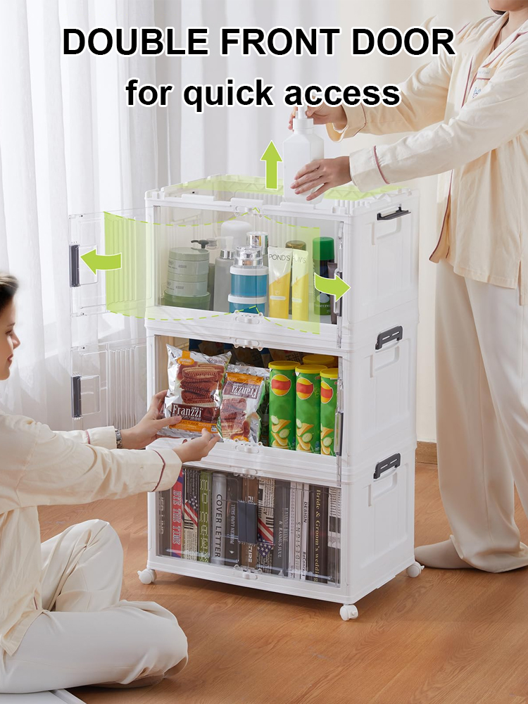 【Tool-Free Setup·Foldable】Storage Cabinet ❤ Thick & Large·Dustproof/Moisture-Resistant/Insect-Proof·Zero Formaldehyde