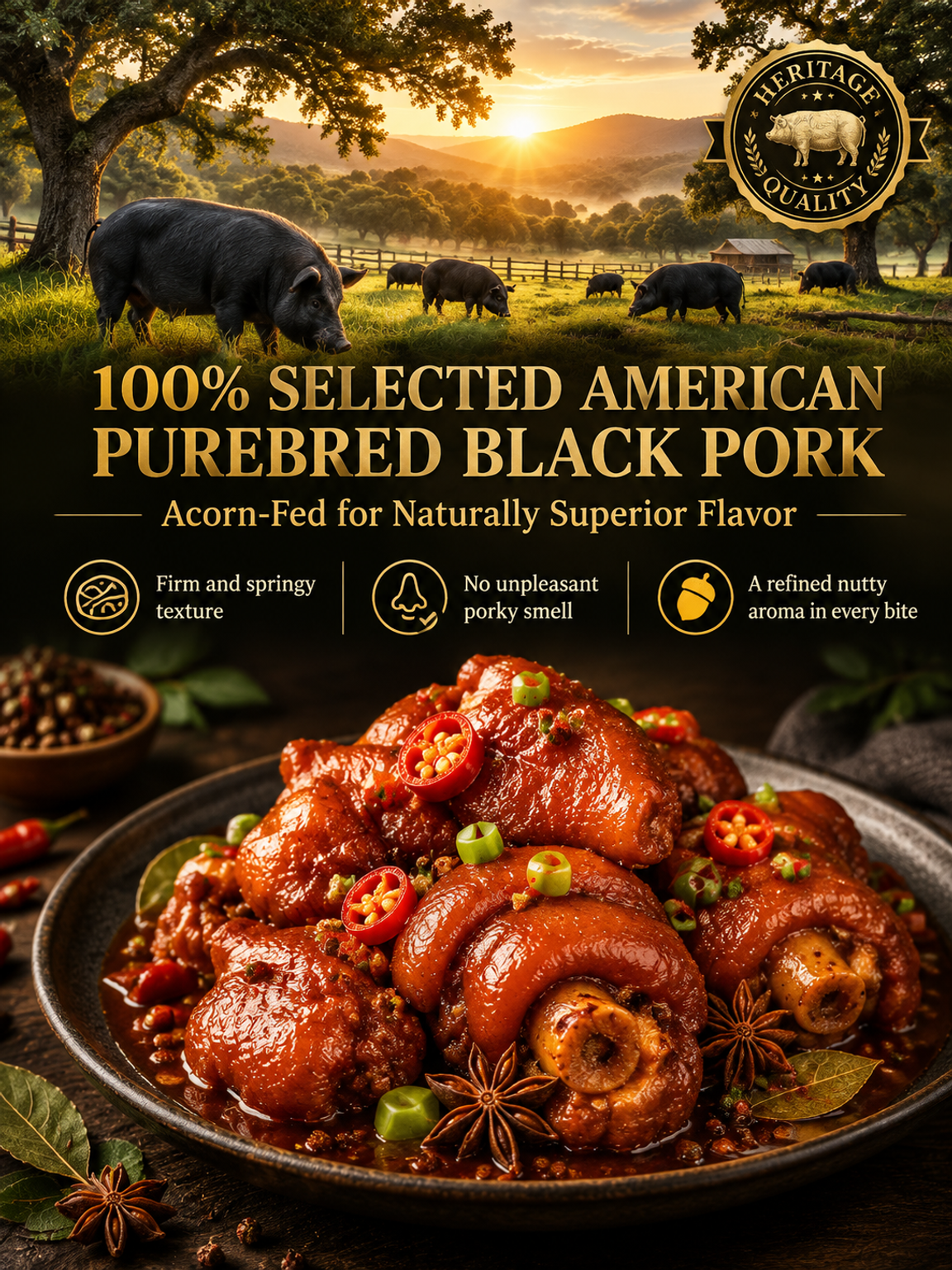 🍖【 TODAY ONLY: Buy 1 Get 1 FREE!  】👉 Premium Mangalica Pork Trotters | High Protein & Collagen Savory Snack