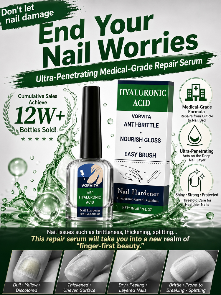 Are you hiding your hands or feet because of yellow, thickened, or brittle nails? 💅Don’t let nail issues keep you from wearing your favorite sandals or showing off your hands. Discover the viral Professional Nail Treatment & Repair Essence — Designed to 