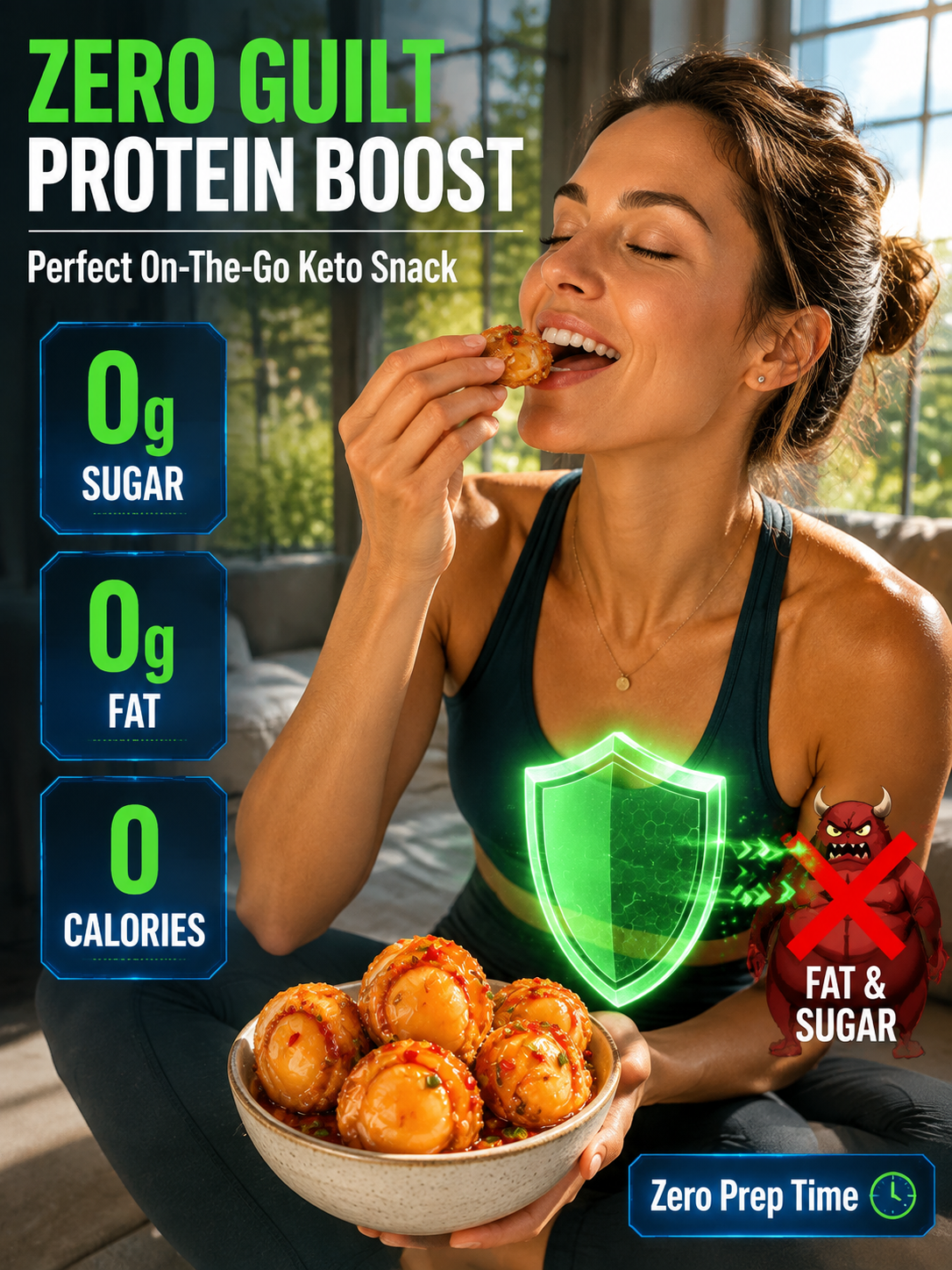 【 TODAY ONLY: Buy 1 Get 1 Free!】🌶️ Wild Alaska Ready to Eat Wild Scallops | High Protein Keto Snack 🐚