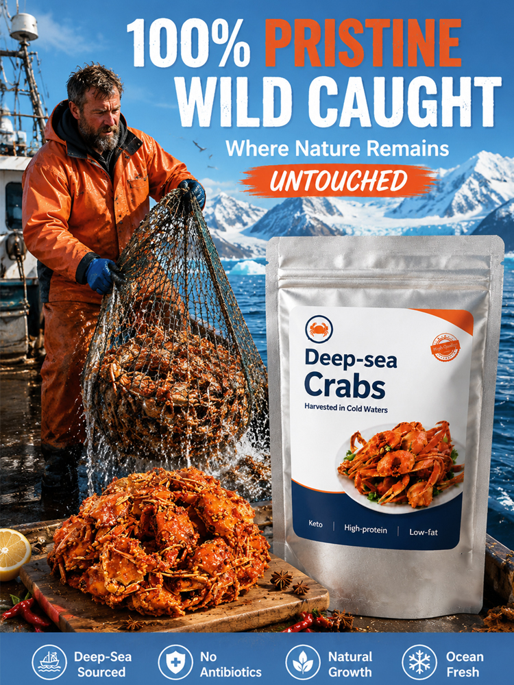 【 TODAY ONLY: Buy 1 Get 1 Free!】🦀👉Low-fat, crispy, ready-to-eat crab meat snacks
