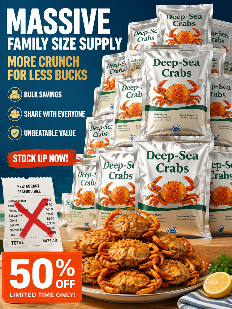 【 TODAY ONLY: Buy 1 Get 1 Free!】🦀【 TODAY ONLY: $8/Large Bag!】👉Low-fat, crispy, ready-to-eat crab meat snacks