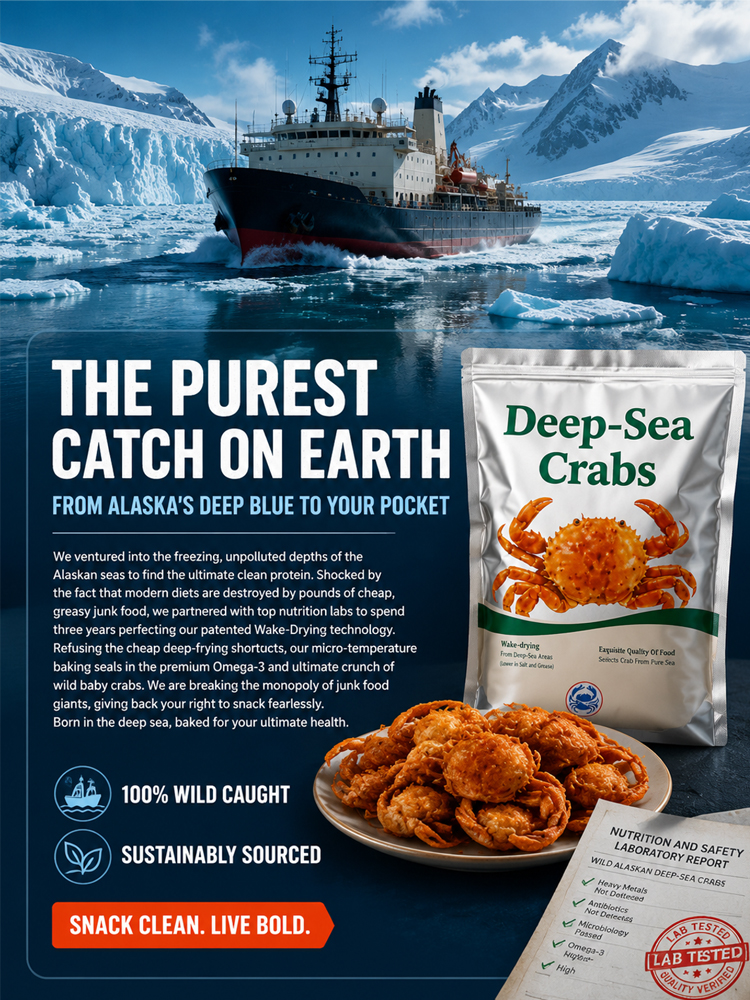 【 TODAY ONLY: Buy 1 Get 1 Free!】🦀【 TODAY ONLY: $8/Large Bag!】👉Low-fat, crispy, ready-to-eat crab meat snacks