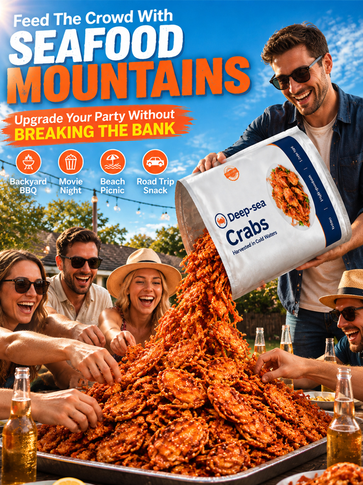 【 TODAY ONLY: Buy 1 Get 1 Free!】🦀👉Low-fat, crispy, ready-to-eat crab meat snacks