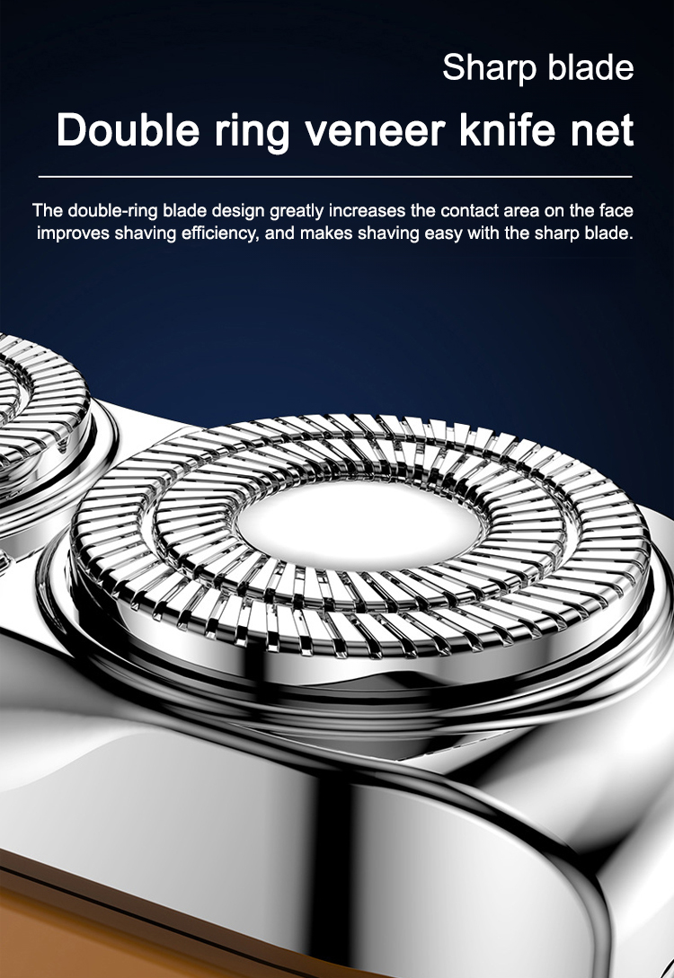 【10-Year Free Replacement】Rotating Dual-Ring Electric Shaver ❤️ Annual Charging·Fully Washable
