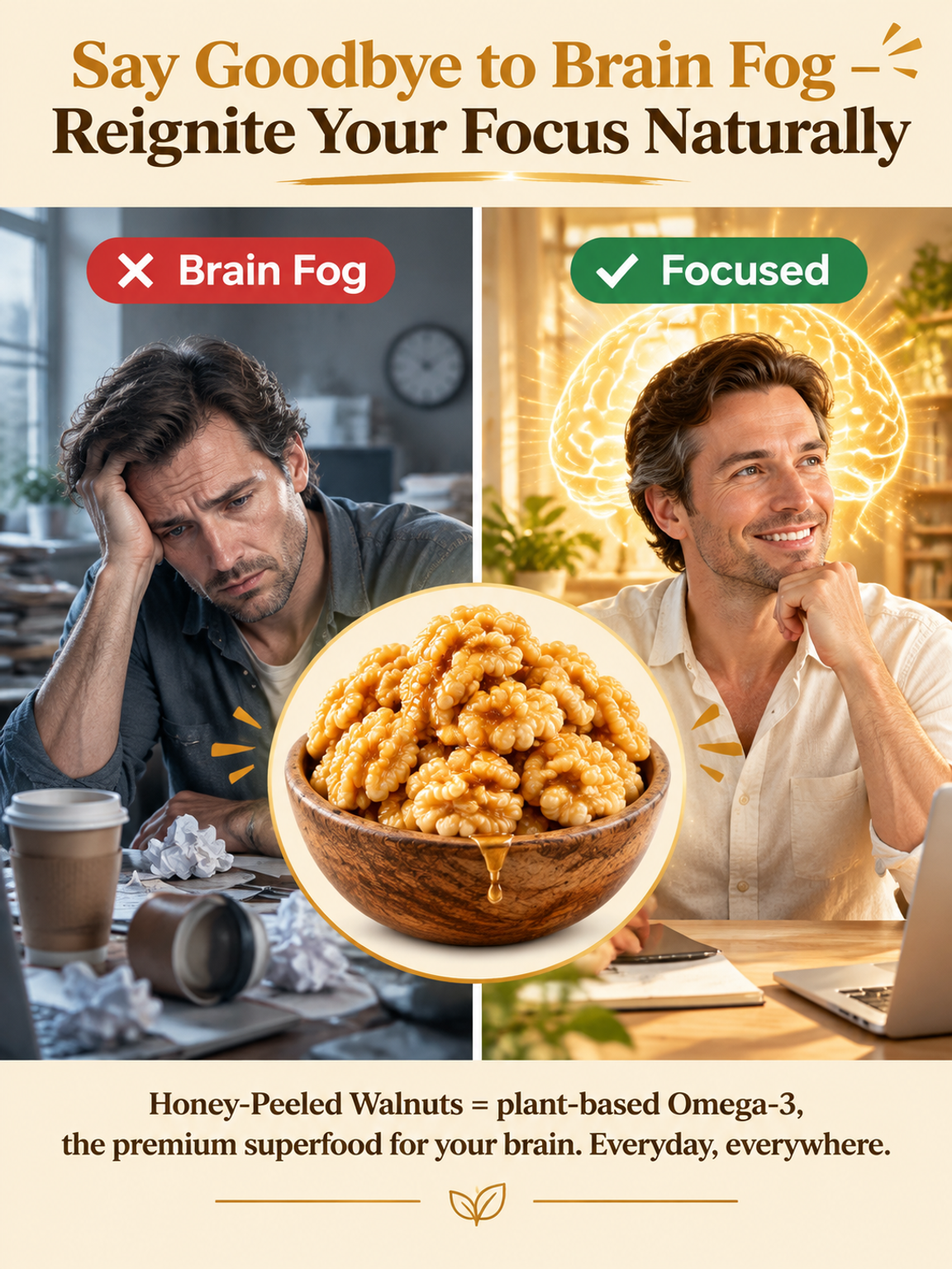 🌰【 TODAY ONLY: Buy 2 Get 2 FREE! 】👉 Premium Honey-Glazed Peeled Walnuts | No Bitter Skin Healthy Snack