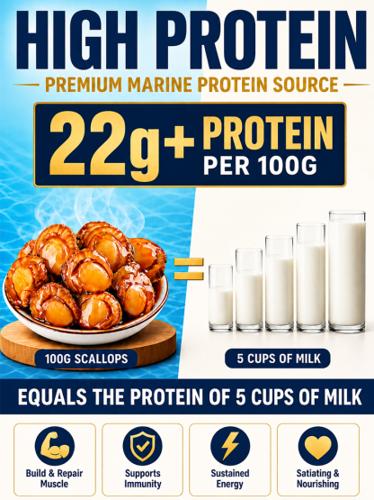 🌶️【 TODAY ONLY: Buy 1 Get 2 Free!】 Wild Alaska Ready to Eat Wild Scallops | High Protein Keto Snack 🐚