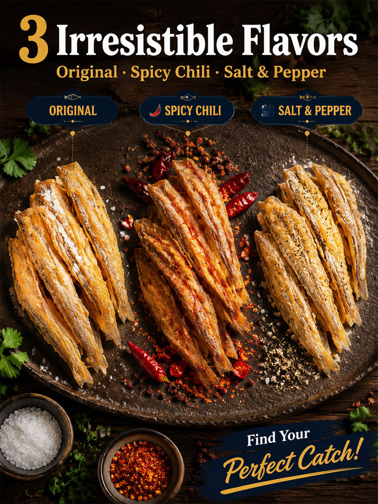 【One bag / 150 fish】Ready-to-eat crispy and delicious dried yellow croaker 🐟 Non-fried, low-calorie|Low sodium