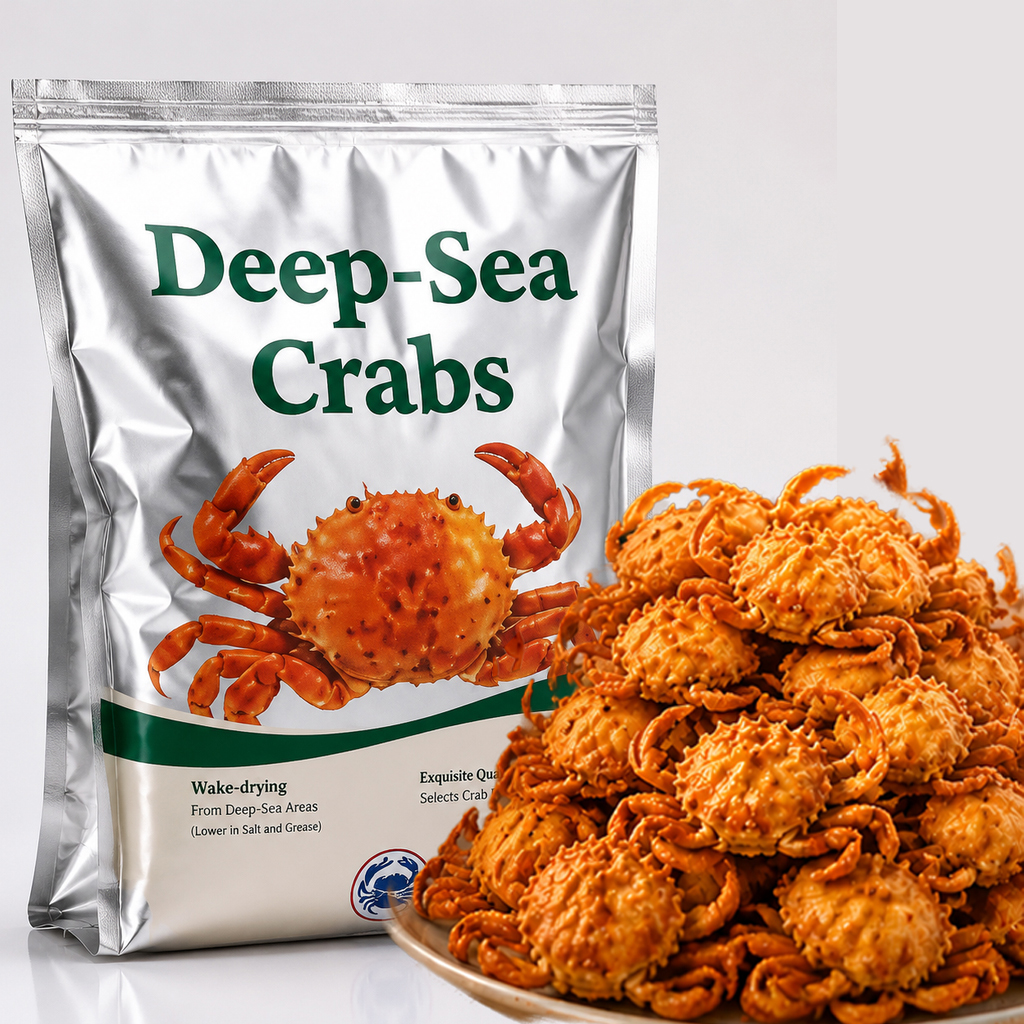 【 TODAY ONLY: Buy 1 Get 1 Free!】🦀【 TODAY ONLY: $8/Large Bag!】👉Low-fat, crispy, ready-to-eat crab meat snacks