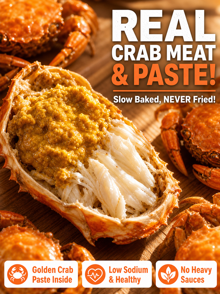 【 Approximately 200 / pack】Freshly Caught Deep-Sea Crab with Plenty of Meat | Spicy Crispy Ready-to-Eat Baby Crabs 🦀
