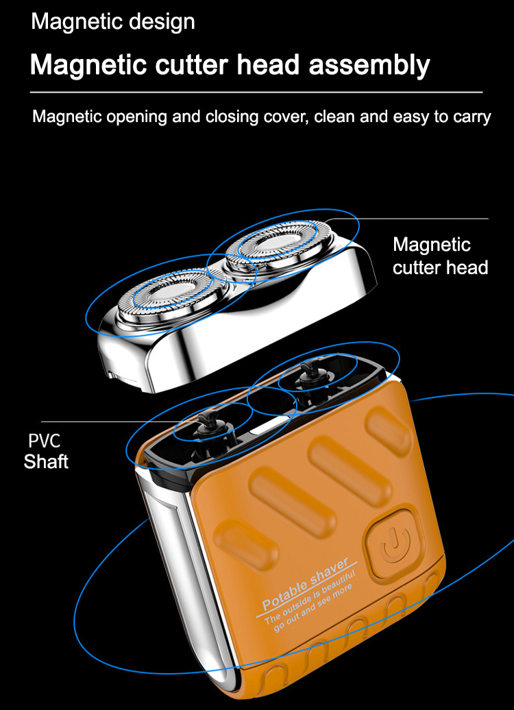 【10-Year Free Replacement】Rotating Dual-Ring Electric Shaver ❤️ Annual Charging·Fully Washable