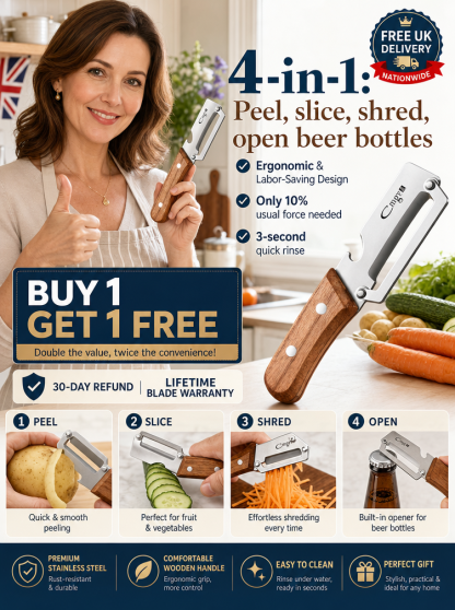 🗡️Endless kitchen magic—multi-function stainless steel peeler & knife for effortless prepping!
