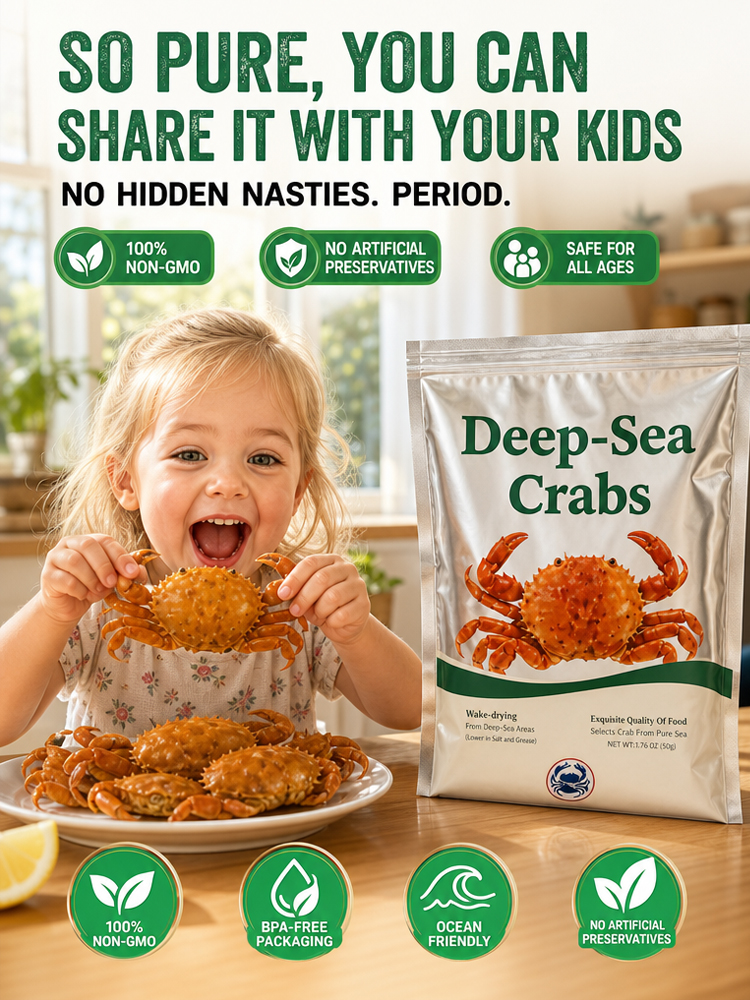 【 TODAY ONLY: Buy 1 Get 1 Free!】🦀【 TODAY ONLY: $8/Large Bag!】👉Low-fat, crispy, ready-to-eat crab meat snacks