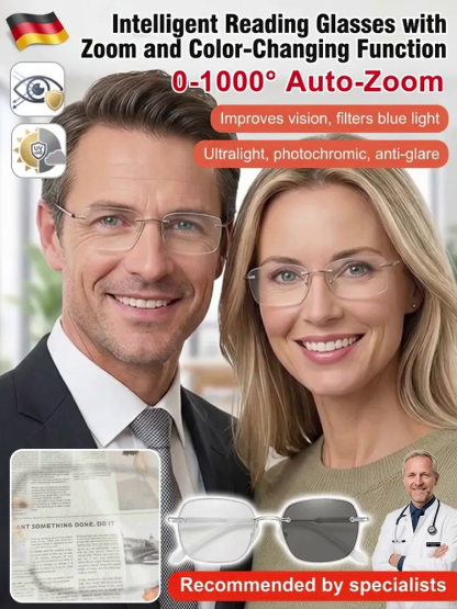 Co-developed by NASA - German Optics! 0-1000 Degree Auto-Focus Smart Glasses, The Only Pair You'll Ever Need