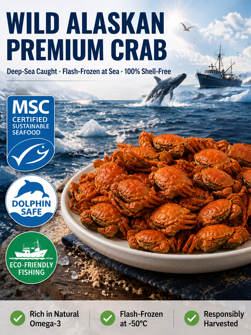 【 Approximately 100 / pack】Freshly Caught Deep-Sea Crab with Plenty of Meat | Spicy Crispy Ready-to-Eat Baby Crabs 🦀