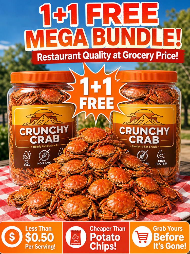 【 Approximately 200 / pack】Freshly Caught Deep-Sea Crab with Plenty of Meat | Spicy Crispy Ready-to-Eat Baby Crabs 🦀