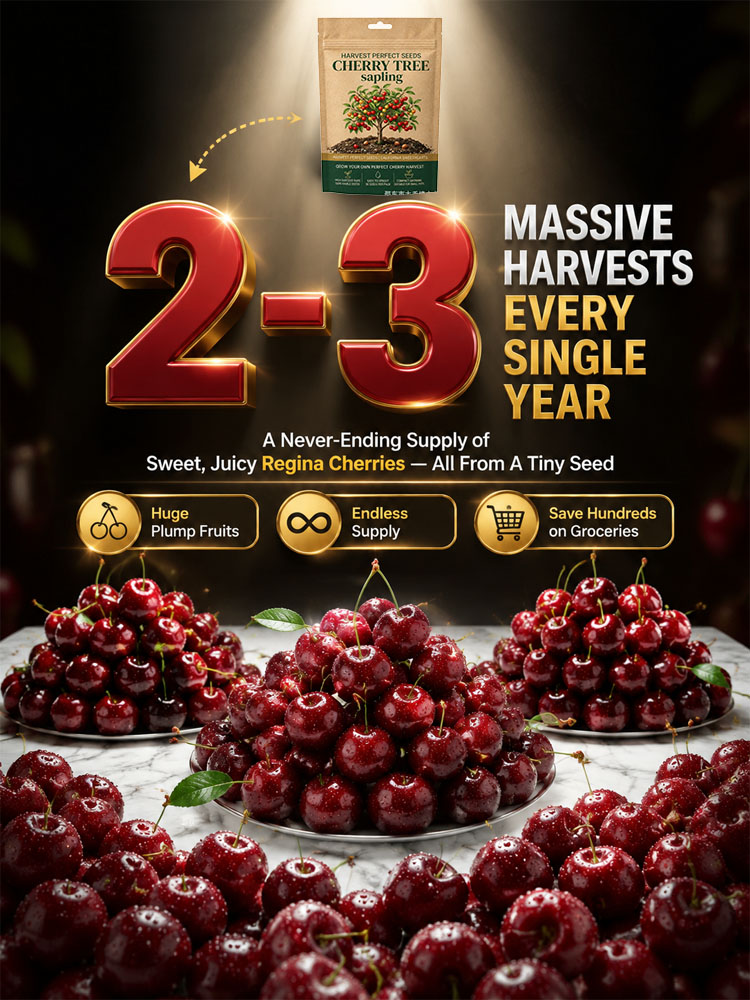 [100% Germination Guarantee] 4J XXL Regina Sweet Cherry Seeds | Carefully Selected Seeds with High Germination Rates | Bears Fruit Within One Year of Planting | Ideal for Balconies and Gardens | Cold-Hardy to -20°C 🍒
