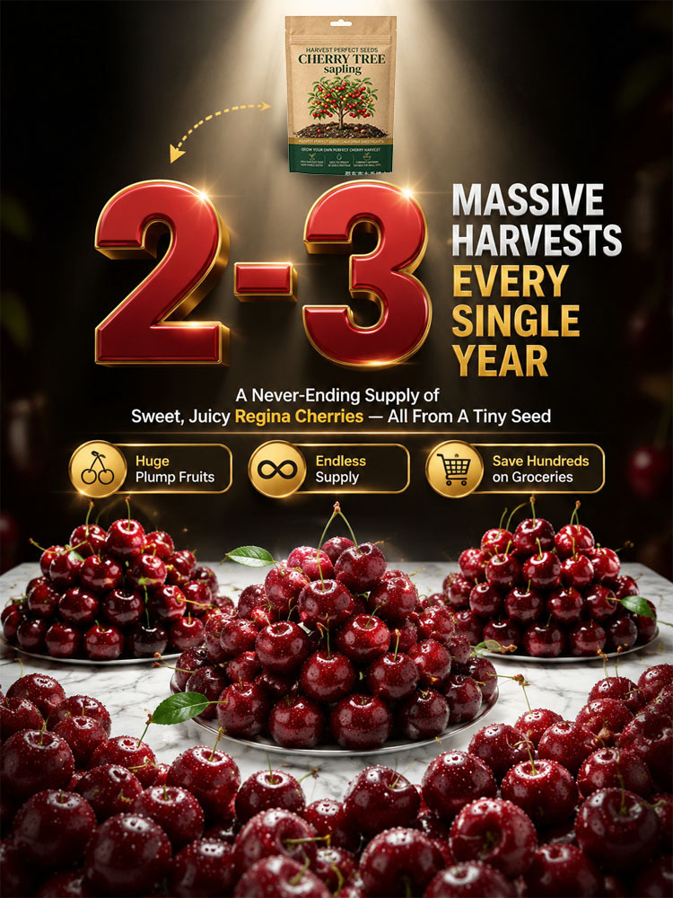 [100% Germination Guarantee] 4J XXL Regina Sweet Cherry Seeds | Carefully Selected Seeds with High Germination Rates | Bears Fruit Within One Year of Planting | Ideal for Balconies and Gardens | Cold-Hardy to -20°C 🍒