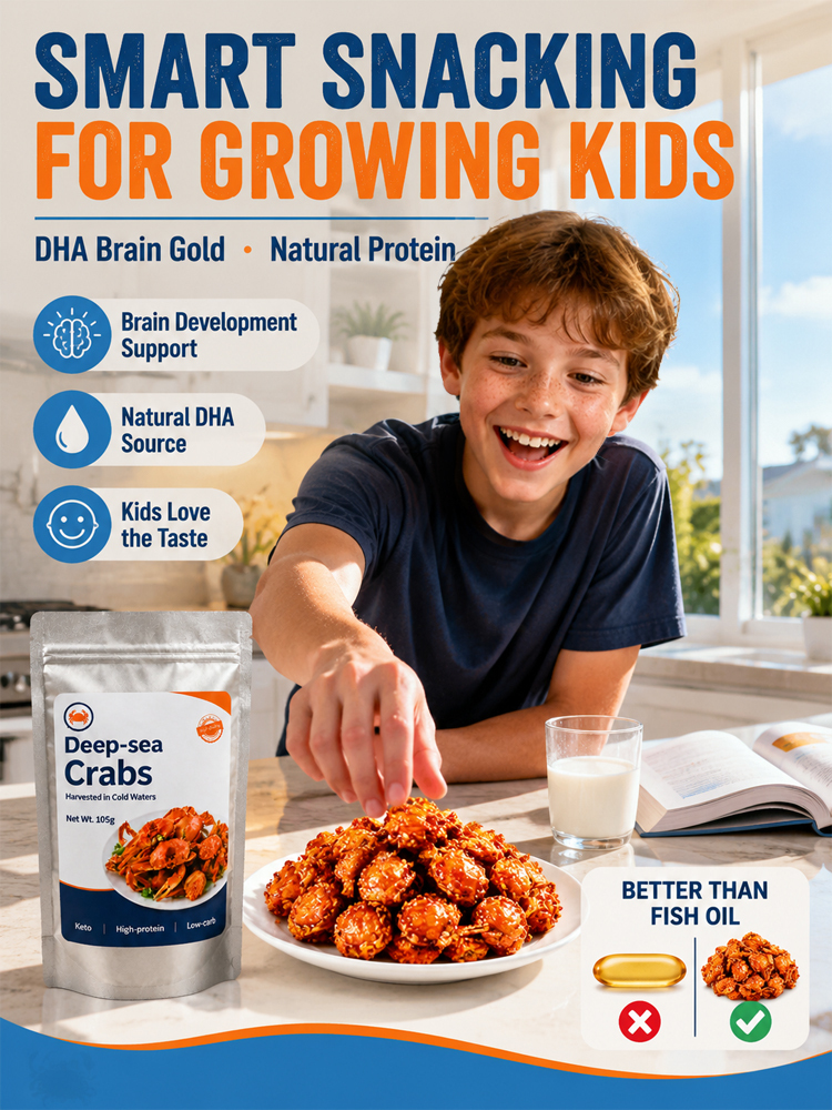 【 TODAY ONLY: BUY 1 GET 1 FREE!】Spicy Sea Crab Snacks🦀 - High in Protein, Low in Sodium