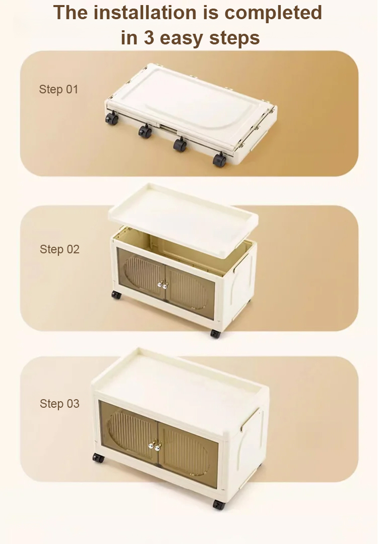 【Tool-Free Setup·Foldable】Storage Cabinet ❤ Thick & Large·Dustproof/Moisture-Resistant/Insect-Proof·Zero Formaldehyde