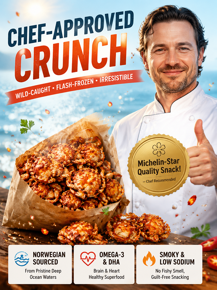 【🔥200 crabs/bag】Spicy Sea Crab Snacks🦀- High in Protein, Low in Sodium
