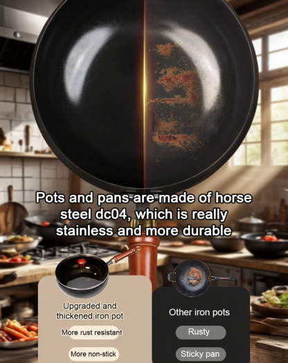【50% cheaper than brand prices!】Authentic Japanese hand-forged wrought iron skillets ❤ Ultra-lightweight/Rust-proof/Pre-seasoned & ready to use!