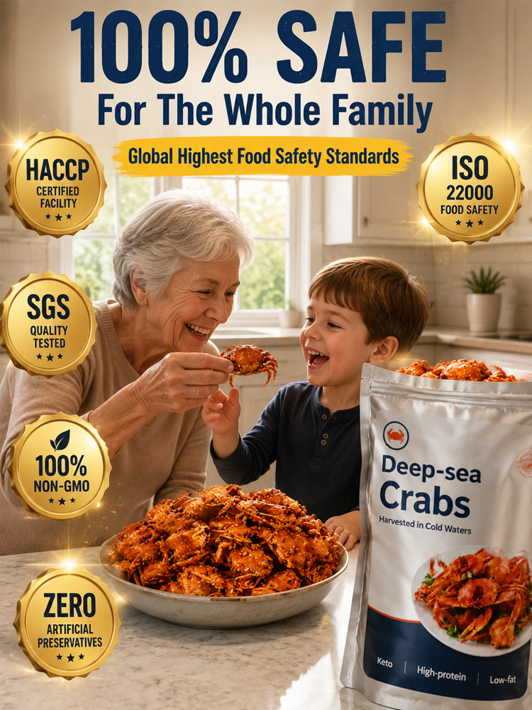 【 TODAY ONLY: Buy 1 Get 1 Free!】🦀👉Low-fat, crispy, ready-to-eat crab meat snacks