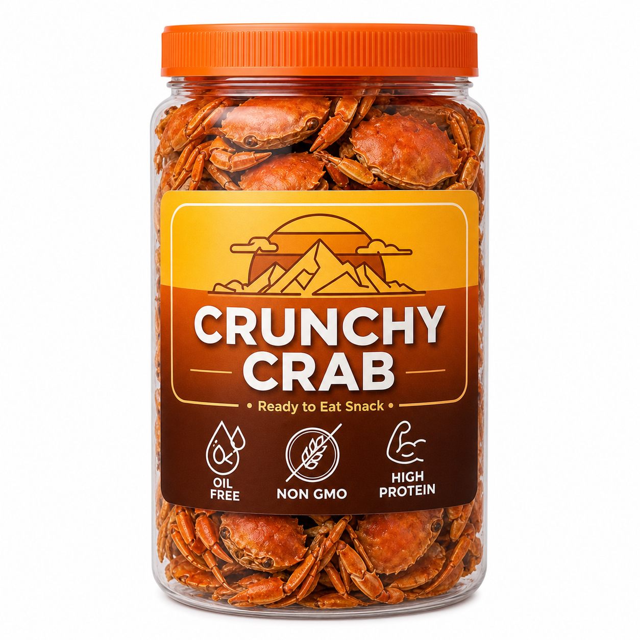 【 Approximately 200 / pack】Freshly Caught Deep-Sea Crab with Plenty of Meat | Spicy Crispy Ready-to-Eat Baby Crabs 🦀