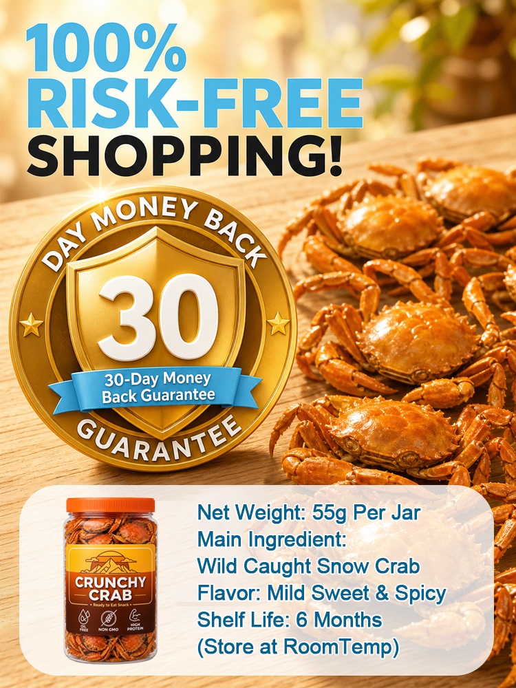 【 Approximately 200 / pack】Freshly Caught Deep-Sea Crab with Plenty of Meat | Spicy Crispy Ready-to-Eat Baby Crabs 🦀