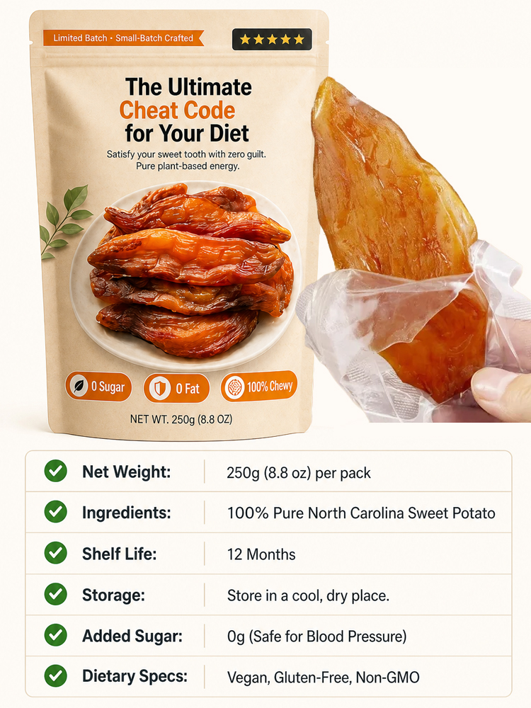  ✨【Available Only 20 Days/Year】🍠Our Zero Sugar Double-Steamed Sweet Potato is freshly picked, perfectly steamed, and naturally sweet with zero added sugar. 🚫🍭